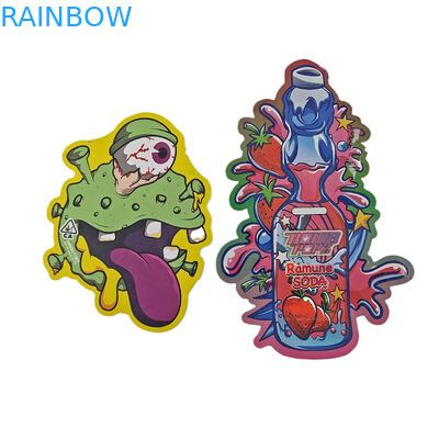 طراحی سفارشی چاپ شده کنده شده زیپ لاک شکل خاص بسته بندی پلاستیکی نامنظم 3.5g کیسه مایلار