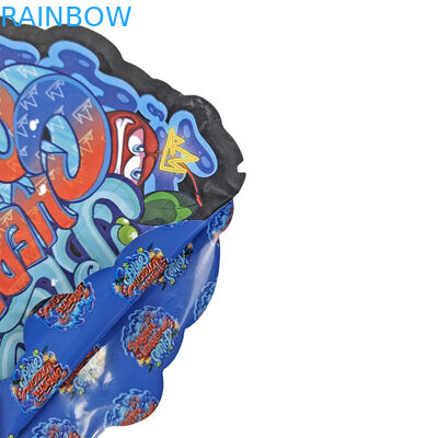 طراحی سفارشی چاپ شده کنده شده زیپ لاک شکل خاص بسته بندی پلاستیکی نامنظم 3.5g کیسه مایلار