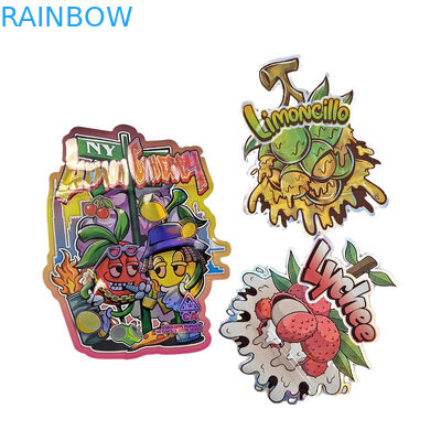 لوگو سفارشی چاپ شده مات نرم لمس نامنظم شکل خاص بسته بندی 3.5g کودک ضد عفونی کاغذ آلومینیومی کیسه