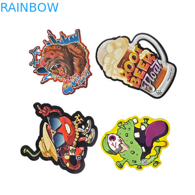 کیف های بسته بندی پلاستیکی بسته بندی آلومینیومی نرم و غیر منظم شکل 3.5g 7g 14g 28g کوله های Mylar