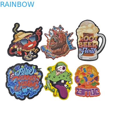 کیف های بسته بندی پلاستیکی بسته بندی آلومینیومی نرم و غیر منظم شکل 3.5g 7g 14g 28g کوله های Mylar