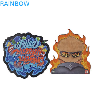 کیسه های چاپ دیجیتال سفارشی بسته بندی فولیک هولوگرافی برش مرطوب شده خاص شکل Ziplock پلاستیکی مایلار 3.5g کیسه های برش مرطوب شده