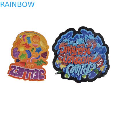 چاپ سفارشی نرم لمس هولوگرافیک برش غیر منظم شکل خاص پلاستیکی زیپ کیسه بسته بندی مواد غذایی مایلار