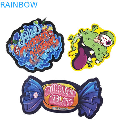 کیسه ورق زیپلاک 3.5g 7g 14g شکل ویژه بسته بندی سفارشی مواد غذایی ضد بوی کیسه مایلار