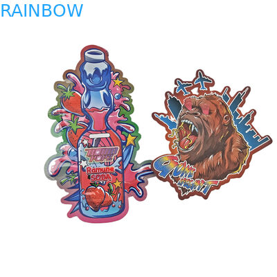 لوگو ماتی سفارشی بسته بندی مجدد پلاستیکی شکل کیف ضد بوی برش مرطوب 3.5 Mylar کیسه برای آب نبات