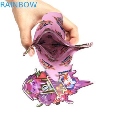 کیسه های ضد بوی خاص شکل نامنظم با زیپ لاک سفارشی 28g 14g 7g 3.5g برش مرطوب مواد غذایی بسته بندی مایلار کیسه