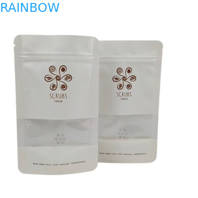 پنجره شفاف پلاستیکی کیسه های زپ ایستاده کیف ورق لایه دار چاپ دیجیتال