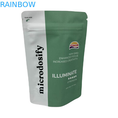 CYMK رنگ علف های عطر بسته بندی ورق آلومینیوم ایستاده پلاستیکی Mylar Zipper کیسه