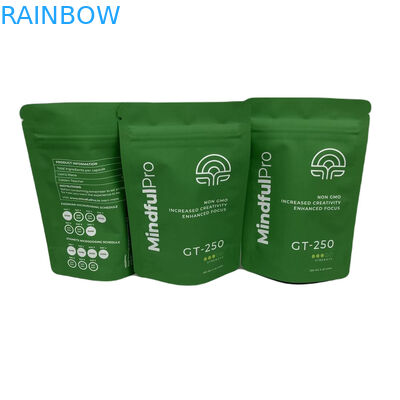 CYMK رنگ علف های عطر بسته بندی ورق آلومینیوم ایستاده پلاستیکی Mylar Zipper کیسه