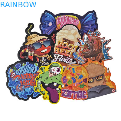 3.5g 7g 14g شکل ویژه کیسه بسته بندی پلاستیکی هولوگرام ضد بوی پلاستیک برش مرطوب سفارشی