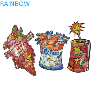 3.5g 7g 14g شکل ویژه کیسه بسته بندی پلاستیکی هولوگرام ضد بوی پلاستیک برش مرطوب سفارشی