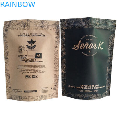 کیسه پایین مسطح بسته بندی مواد غذایی فیلم چاپ سفید ساده بالا پر کردن با شیر هوا