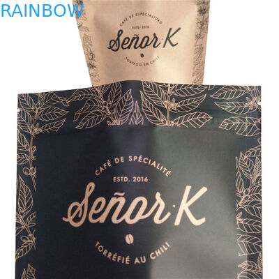 کیسه پایین مسطح بسته بندی مواد غذایی فیلم چاپ سفید ساده بالا پر کردن با شیر هوا