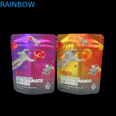 3.5 گرم کیسه های پلاستیکی بسته بندی برچسب سفارشی چاپی کوکی های CBD