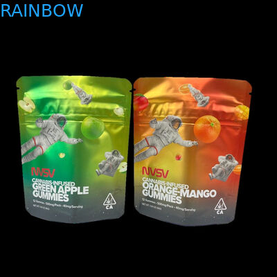 3.5 گرم کیسه های پلاستیکی بسته بندی برچسب سفارشی چاپی کوکی های CBD