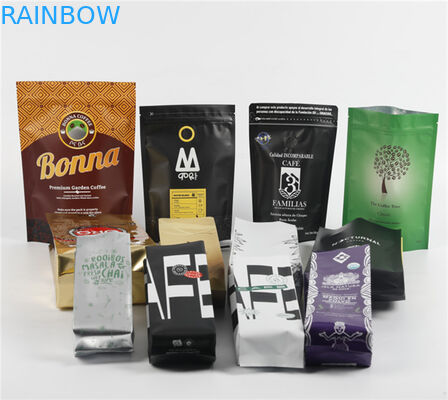 کیسه های بسته بندی آلومینیومی ضد عطر برای دانه های قهوه برای 250G 500G 1KG