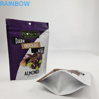 برچسب سفارشی چاپ دیجیتال پلاستیکی سیپ قفل کیسه تخت با کیسه های ورق آلومینیوم برای کیسه های آب نبات