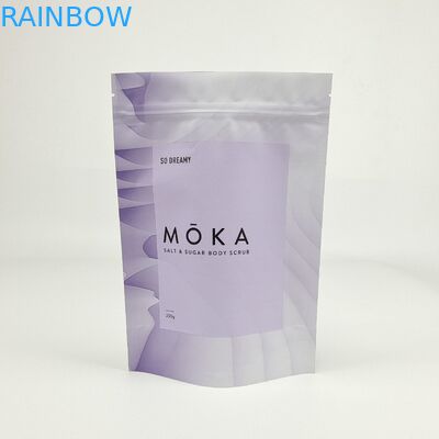 چاپ دیجیتالی سفارشی کیف کاغذ کرفت بایستید Ziplock کیسه های ورق آلومینیومی برای بسته بندی بدن قهوه Scrub