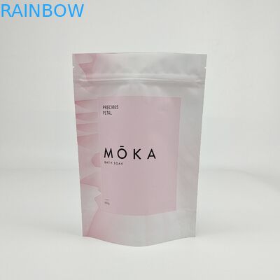 عمده فروشی چاپ شده سفارشی ایستاده Doypack Mylar 100g 250g 500g کیسه پاک کننده بدن کیسه بسته بندی نمک حمام