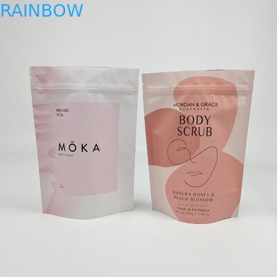 پاک کننده بدن با کیفیت بالا کیسه های بسته بندی چاپی ورق آلومینیوم پلاستیکی زپ سفارشی کیف های ایستاده برای نمک حمام