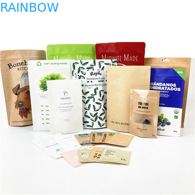 لوگو سفارشی بیوتراژ 100g 250g چای قهوه میوه خشک بسته بندی کیسه بازیافتی