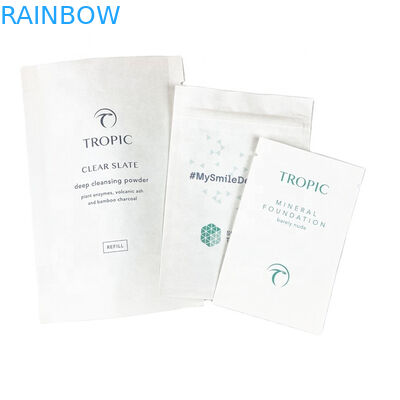 لوگو سفارشی کاغذ کرفت سفید سازگار با محیط زیست پودر آرد منگو آجیل حیوانات خانگی مواد غذایی زیست فرسایش پذیر زیپ ضد بوی کاغذ بسته بندی