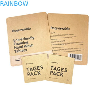 بسته بندی سفارشی مواد غذایی PLA قهوه ای کیسه های کاغذی Kraft برای انگو پودر مواد غذایی حیوانات خانگی خوشمزه بسته بندی قابل خوردن کیسه Mylar با زیپ