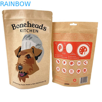 100٪ بسته بندی کاغذی ضد بوی قابل تجزیه برای پودر منگو جوجه های چای کیسه های غذای حیوانات خانگی کیسه کاغذی سفید Kraft