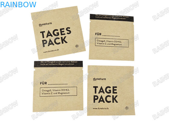 کلاه کرافت سه طرفی بسته بندی شده پاکت زیست فرسوده برای قرص