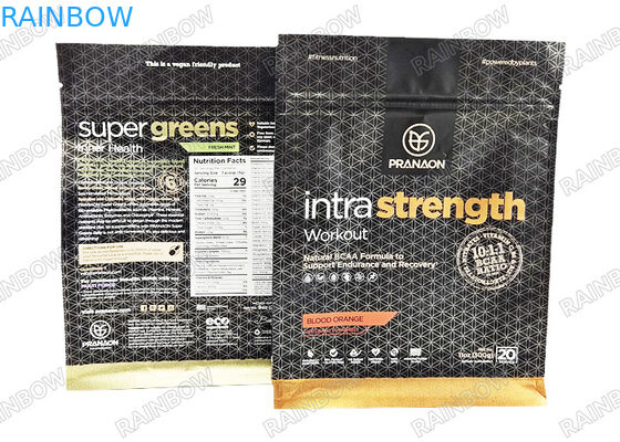 کیف های بسته بندی فولیک آلومینیومی پودر پروتئین قهوه با دریچه ضد بوی Mylar Bag