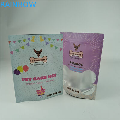 برچسب سفارشی با کیفیت بالا چاپ شده بسته بندی ذخیره سازی صاف کیسه پلاستیکی فولیک برای غذای حیوانات خانگی