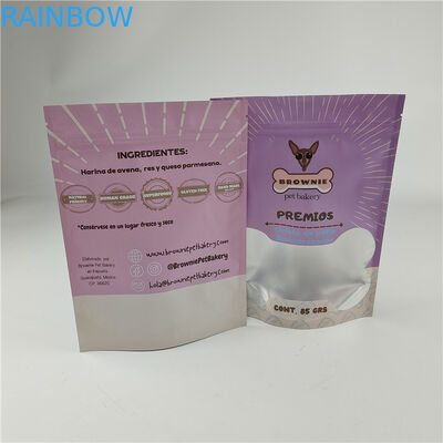 برچسب سفارشی با کیفیت بالا چاپ شده بسته بندی ذخیره سازی صاف کیسه پلاستیکی فولیک برای غذای حیوانات خانگی