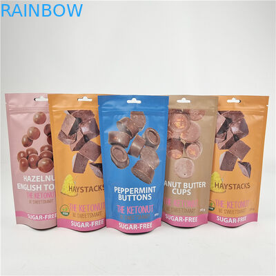 با کیفیت بالا لوگو سفارشی چاپ شده لایه بندی پیشرفته کیسه های زپ ایستاده برای بسته بندی کیسه های میان وعده