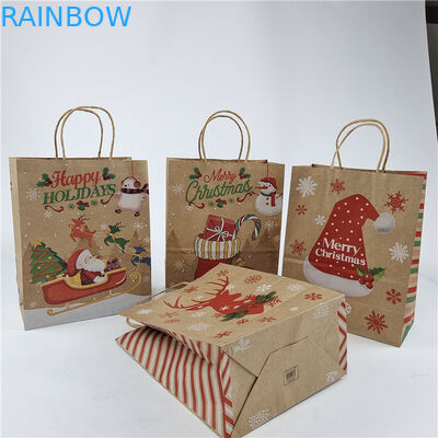 کیسه های کاغذی سفارشی شده با رشته برای هدیه / لباس / خرید سازگار با محیط زیست و مقرون به صرفه