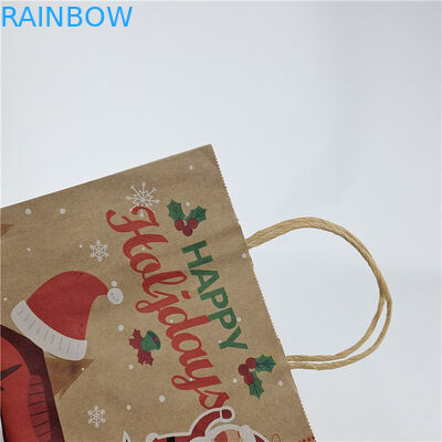 کیسه های کاغذی سفارشی شده با رشته برای هدیه / لباس / خرید سازگار با محیط زیست و مقرون به صرفه