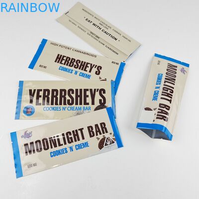 مهر گرمایی ورق آلومینیوم لایه دار Mylar جعبه های ورق بسته بندی سفارشی چاپ شده پشت بسته کیف های انرژی شکلات