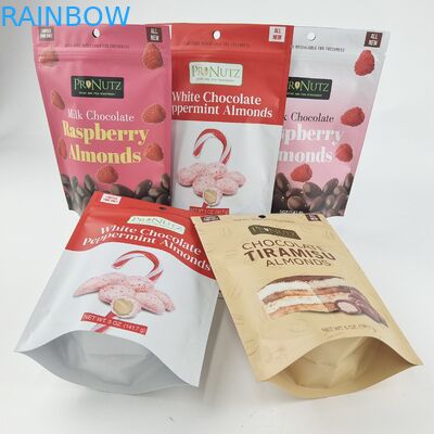 لوگو شخصی زپ پلاستیکی ایستاده زپ قفل بسته بندی بسته بندی مواد غذایی کوکی