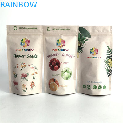 لوگو سفارشی چاپ شده بلند بایستید کیسه زیپر بسته بندی مهر مواد غذایی پلاستیکی دوباره بسته بندی