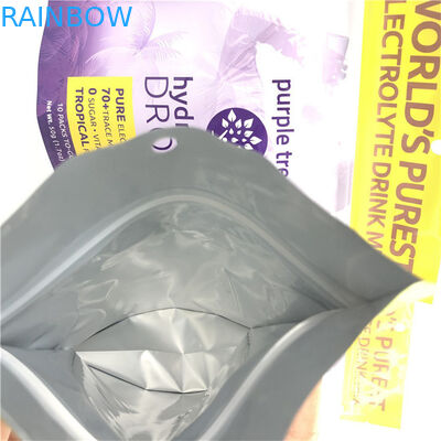 لوگو سفارشی داغ رنگ درخشان اندازه و طراحی سفارشی نیاز به ورق آلومینیوم Mylar Doypack