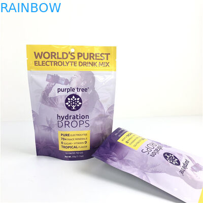 لوگو سفارشی داغ رنگ درخشان اندازه و طراحی سفارشی نیاز به ورق آلومینیوم Mylar Doypack