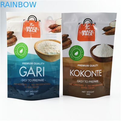 مواد سازگار با محیط زیست و ایمن پایان درخشان اندازه و طراحی سفارشی نیاز به ورق آلومینیوم Mylar Doypack