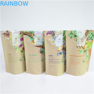 پاکت ایستاده چاپ شده سفارشی با مواد غذایی قابل حرارت و اندازه سفارشی