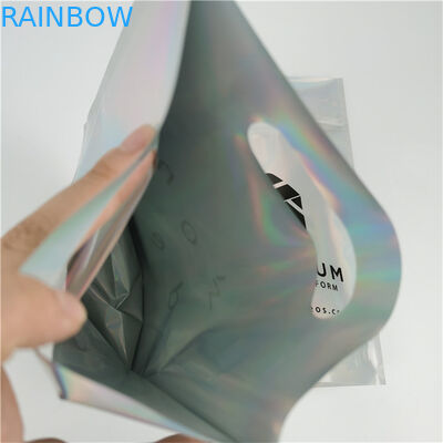 کیفیت بالا لوگو سفارشی چاپ شده بسته مد سفارشی ضخامت ضد نشت فیلم هولوگرافیک کیسه های مایلار
