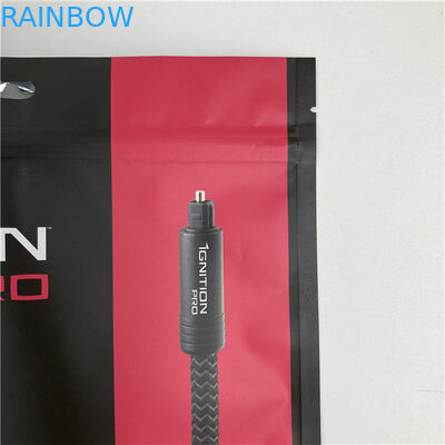 جعبه بسته بندی سه طرفه مهر شده مایلار کیسه تخت با زیپ پذیرفته شده تا 10 رنگ در دسترس است