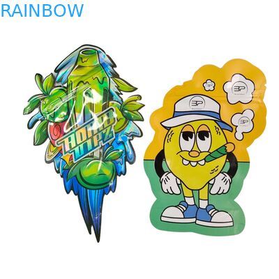 شکل سفارشی جعبه نمایش 3.5g کیسه های مایلار ضد لمس کودک نرم کیسه برش مرطوب برای 1g 3.5g 7g 14g 28g پلاستیک خوردنی