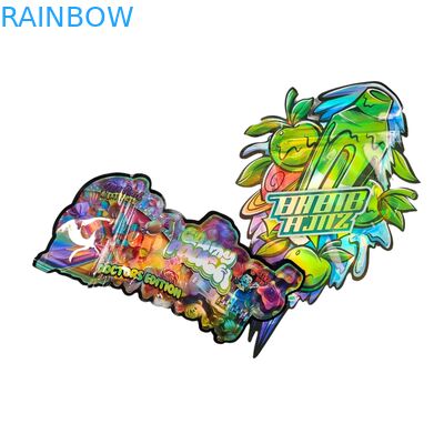 شکل سفارشی جعبه نمایش 3.5g کیسه های مایلار ضد لمس کودک نرم کیسه برش مرطوب برای 1g 3.5g 7g 14g 28g پلاستیک خوردنی