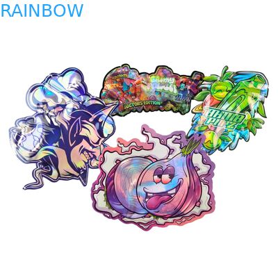 شکل سفارشی جعبه نمایش 3.5g کیسه های مایلار ضد لمس کودک نرم کیسه برش مرطوب برای 1g 3.5g 7g 14g 28g پلاستیک خوردنی