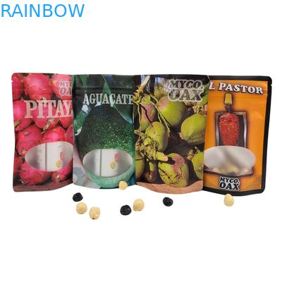 بسته بندی کیسه ایستاده 3 طرفه مهر و موم صاف قابل استفاده مجدد پنجره زیپ لاک مایلار ورق آلومینیوم قابل استفاده مجدد کیسه های پلاستیکی