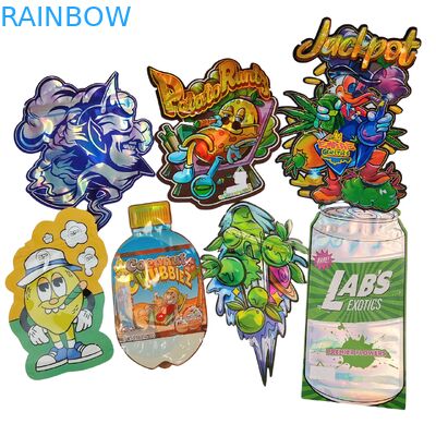 کیسه‌های مایار کوکی درجه خوراکی Doypack Die Cut Cali 3.5g 7g 14g 28g براق/مات ضد بو زیپ‌لاک