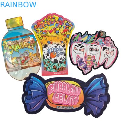 لوگو سفارشی 3.5g 7g 14g بازپوشیدنی PE پلاستیک مهر مواد غذایی بسته بندی Zip Lock Foil Pouch کودک ضد بوی گیاه گیمی کیسه Mylar